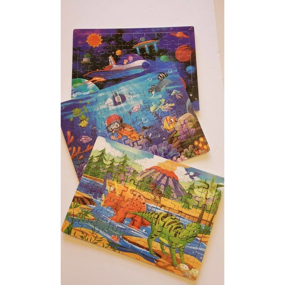 3 Wooden Puzzles 8 and half ×11. Has paper pictures insert for easy learning - Picture 9 of 12